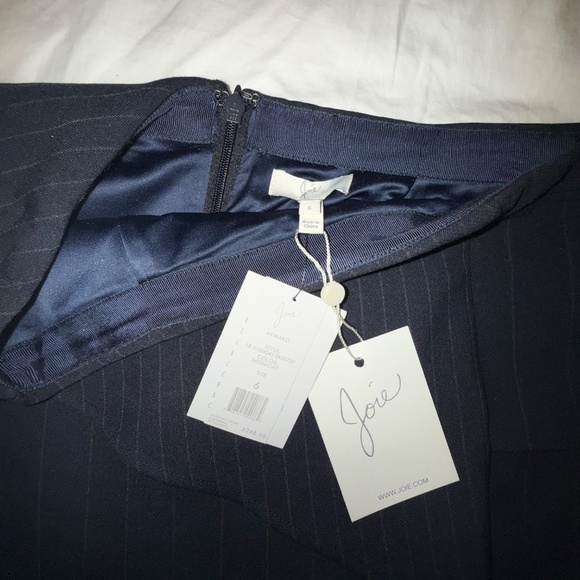 Joie Akirako Pinstriped Asymmetrical Skirt size 6 NWT - Picture 8 of 8